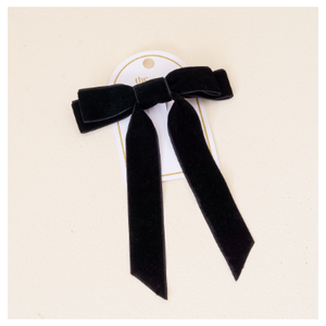 Black Velvet Hair Bow 