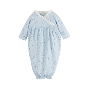 Blue Ditsy Baby Gown