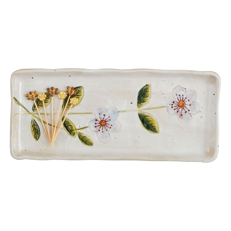Blue Flower Everything Toothpick Tray 