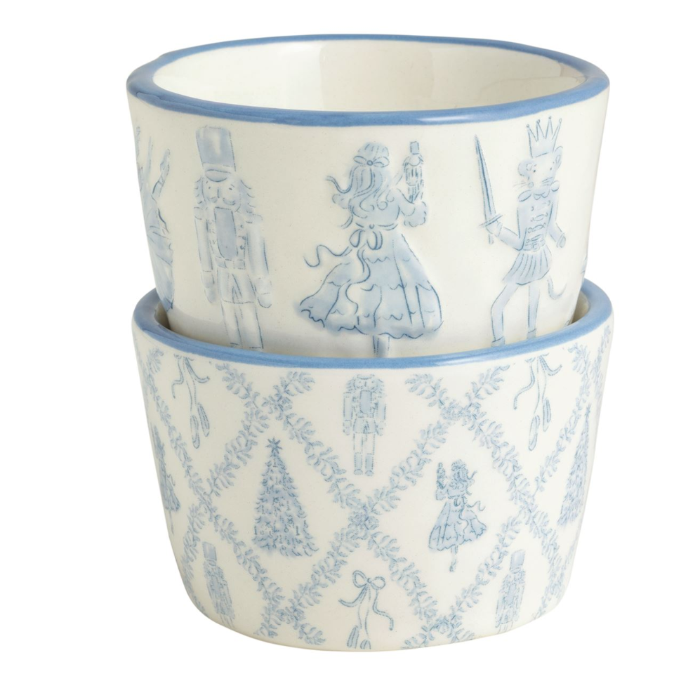 Blue Icon Nutcracker Pattern Tidbit Set