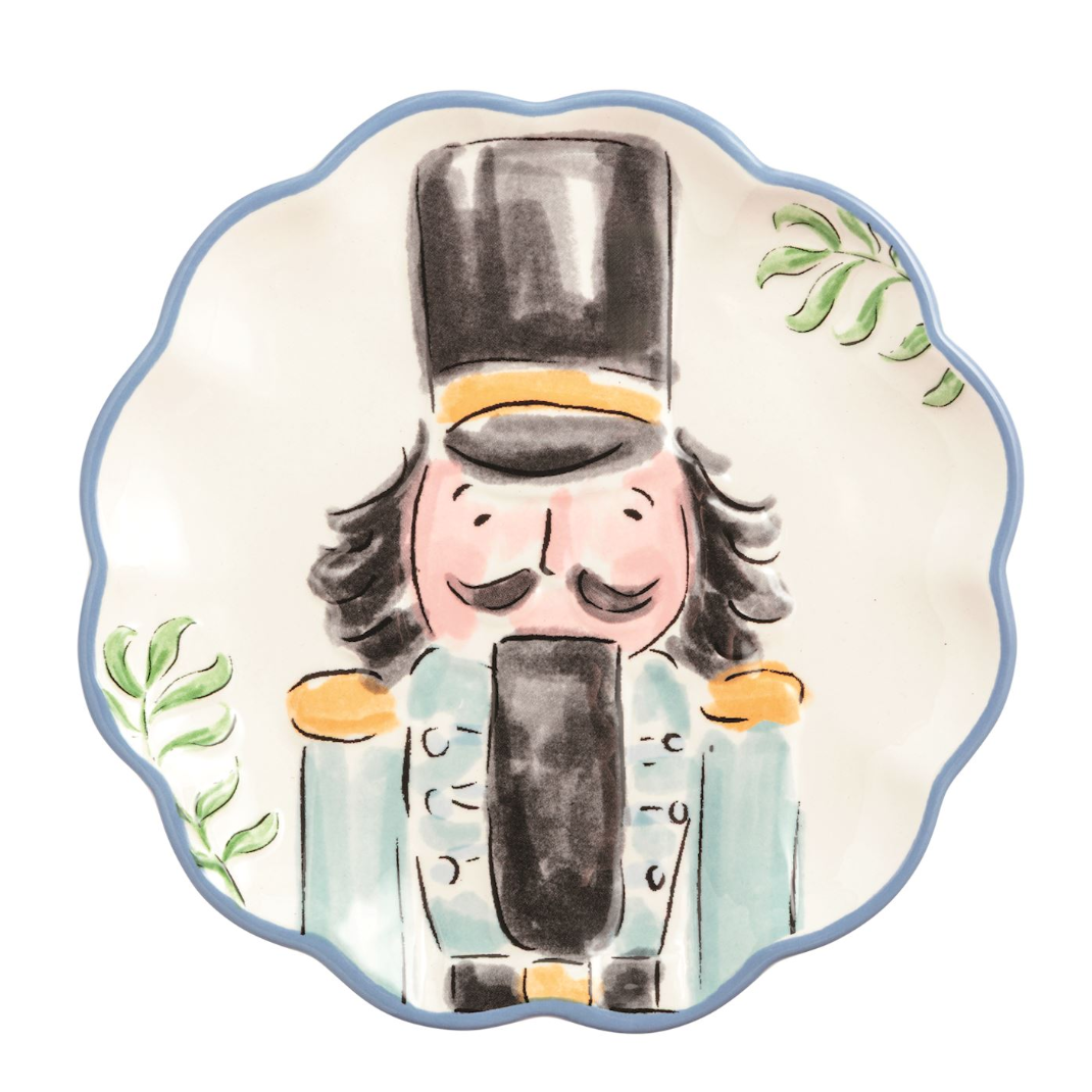 Blue Nutcracker Dessert Plate