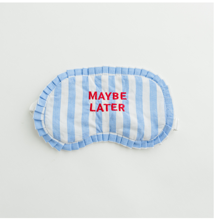 Blue Striped Sleep Mask