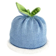 Blue Sweet Pea Baby Hat