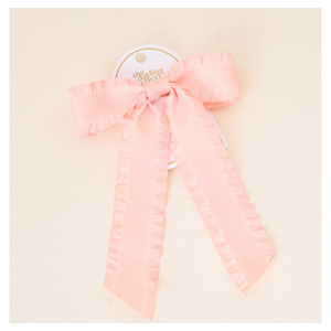  Blush Ruffle Hair Bow 