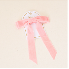 Blush Velvet Hair Bow 