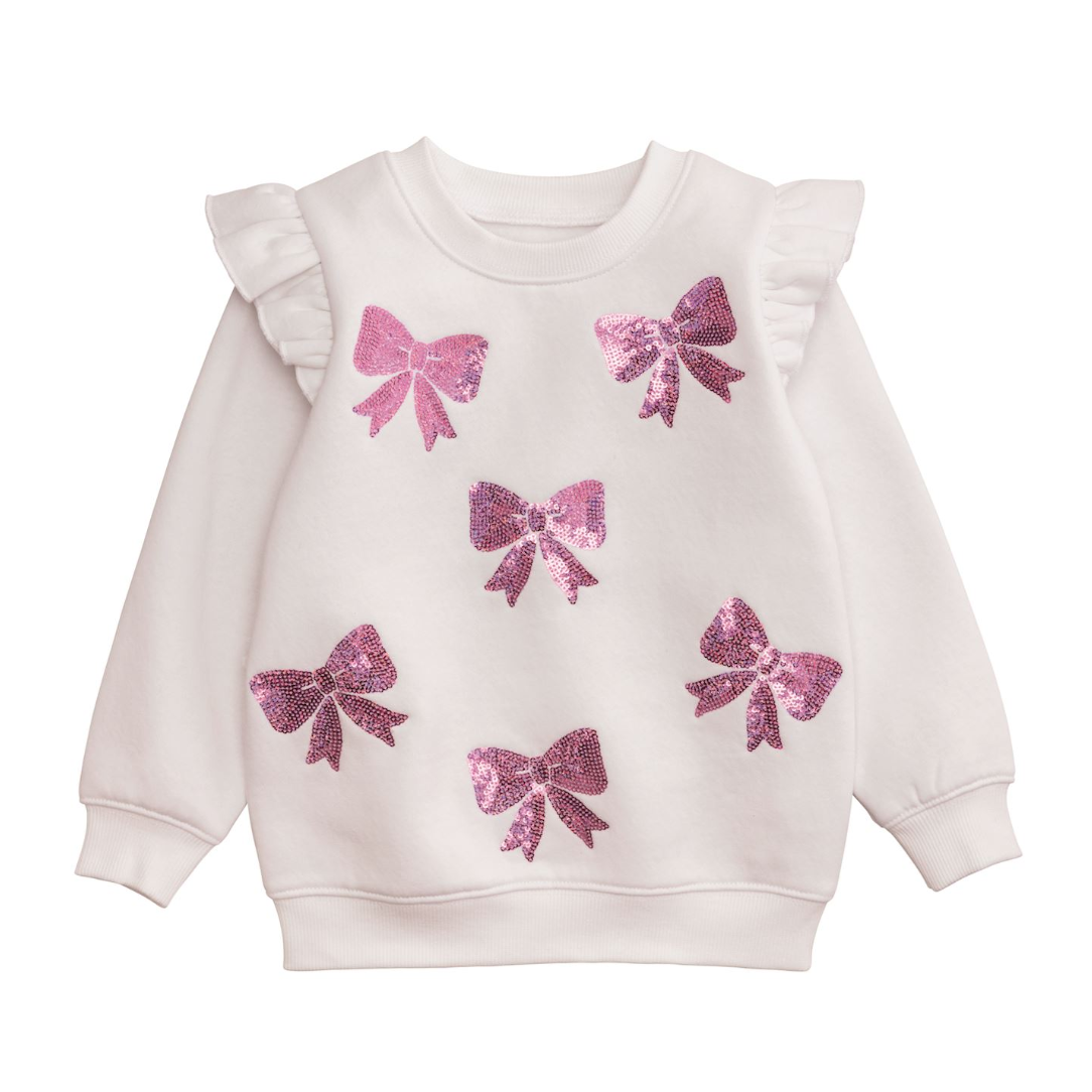 Bow Sequin Sweatshirt