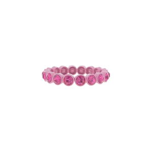 Bridget Pink Enamel Tiled Stretch Bracelet with Hot Pink Crystals