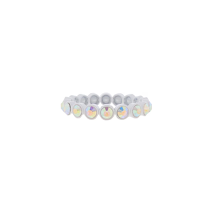 White Crystal Stretch Bracelet