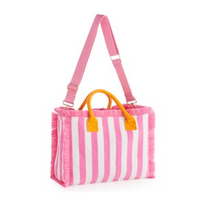 Cabana Stripe Tote, Pink