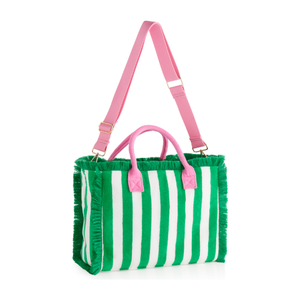 Cabana Stripe Tote, Green