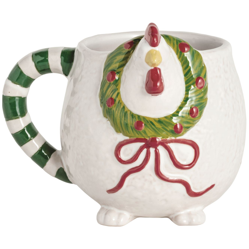 Farm Christmas Chicken Mug 