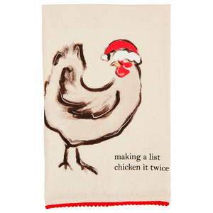 Making a List Chicken it Twice Tea Towel