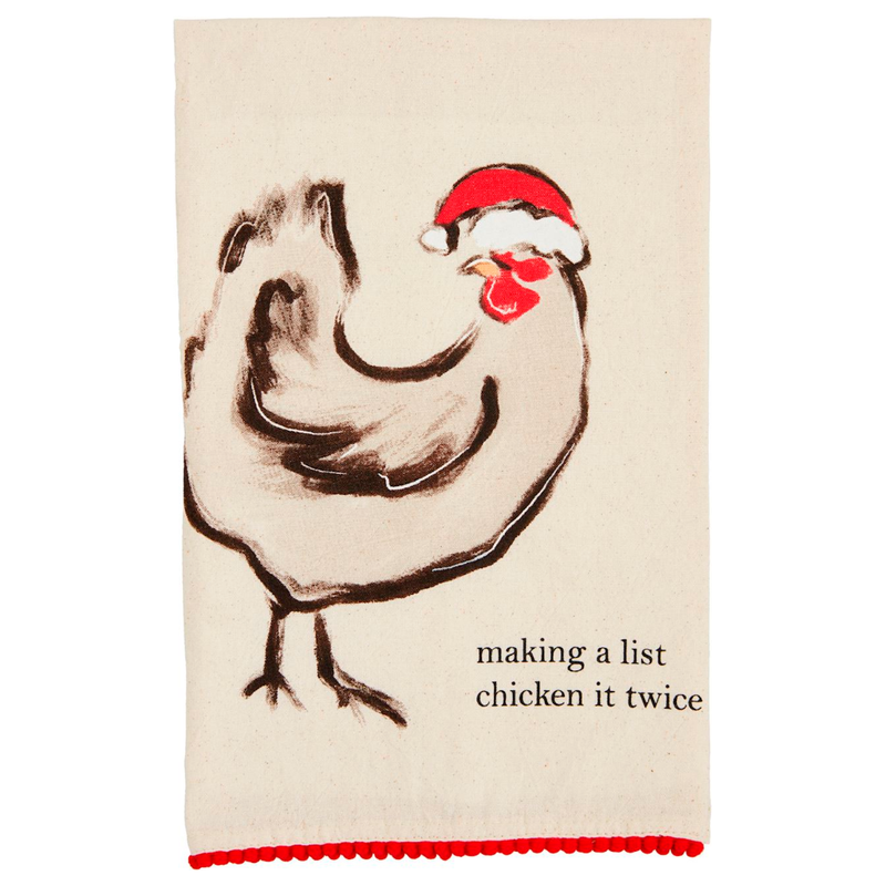 Making a List Chicken it Twice Tea Towel