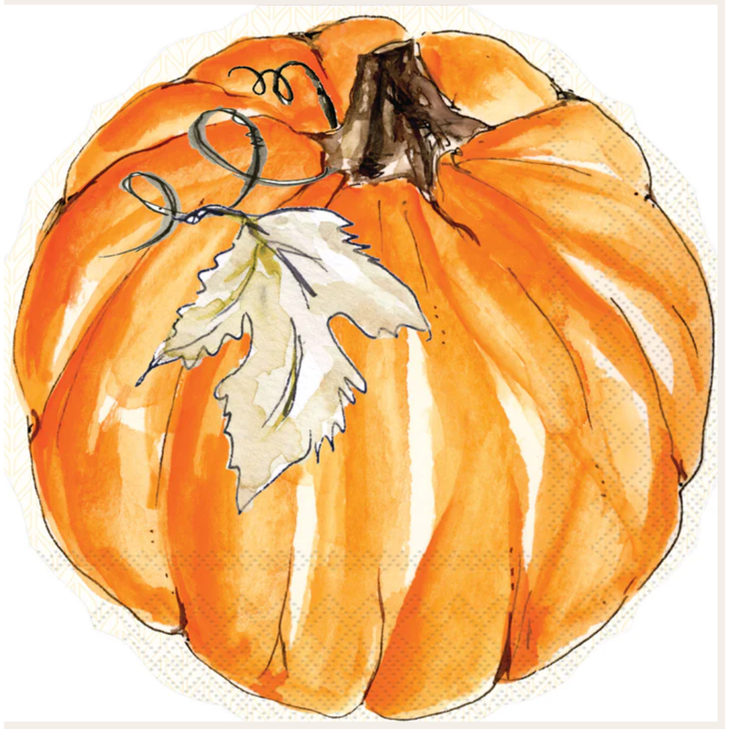 Chinoiserie Pumpkin Topiary Shaped Lunch Napkin