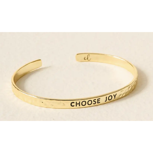 Choose Joy Cuff in Gold