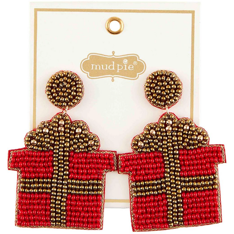 Christmas Gift Beaded Holiday Earrings
