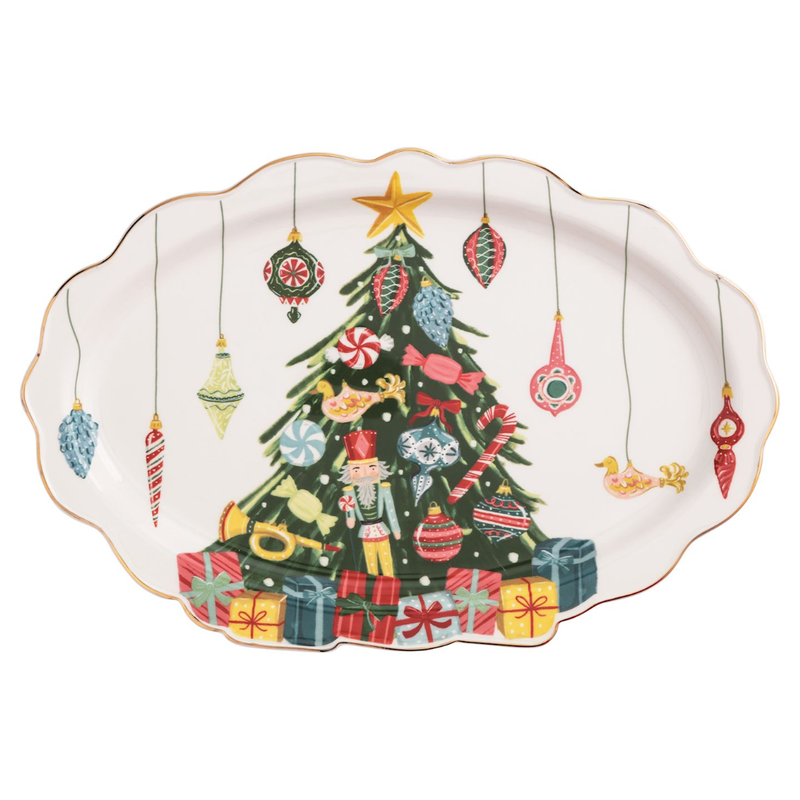 Christmas Tree Ornament Platter