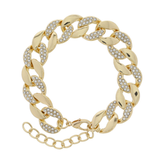 Chain With Crystal Embellishment Bracelet