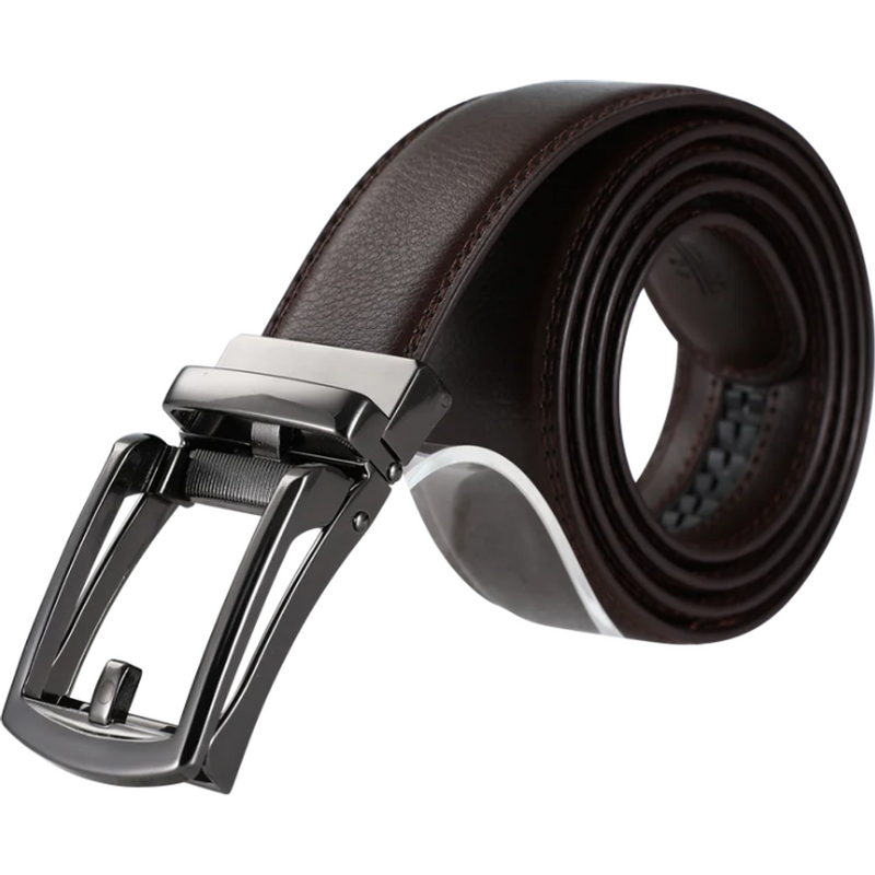 Cognac Leather Ratchet with Traditional Style Bucket Belt