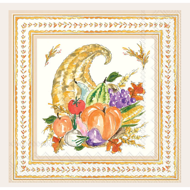 Cornucopia  Cocktail Napkin
