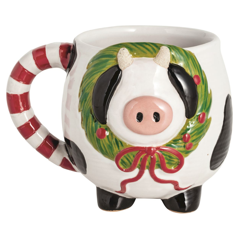 Farm Christmas Cow Mug