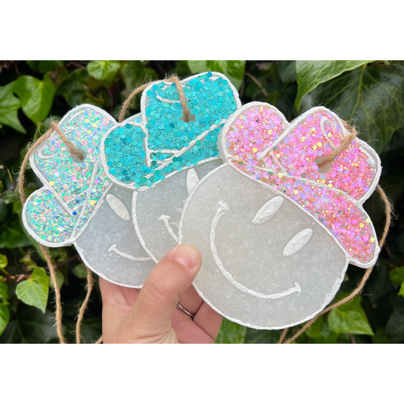 Hibiscus Guava/Cowboy Hat Smiley Face Car Freshie 