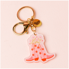 Cowgirl Boots Acrylic Keychain 