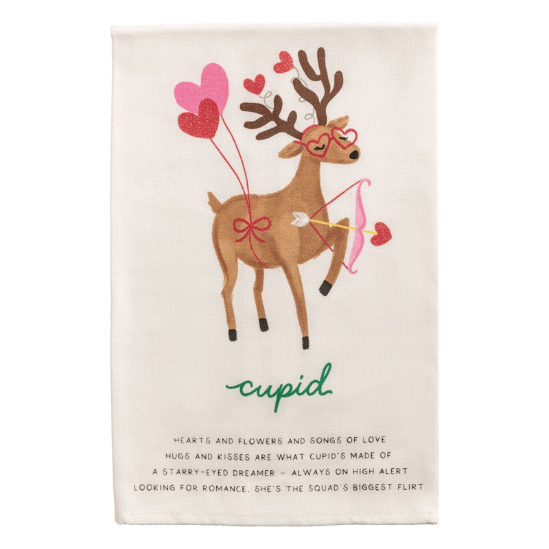  Cupid Reindeer Poem Towel