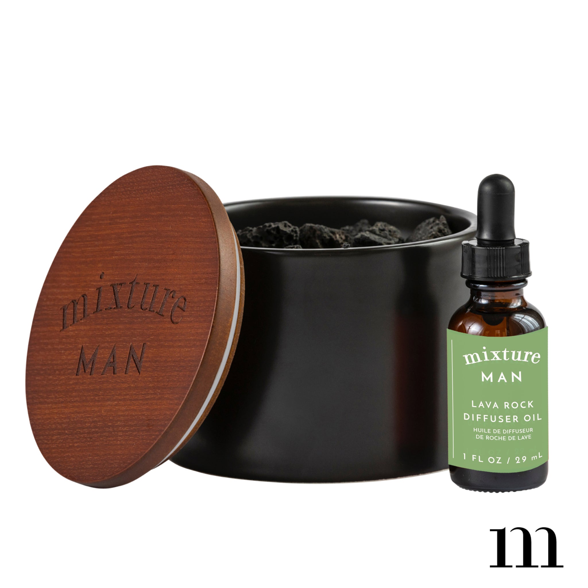 Cypress and Sage Mixture Man Lava Rock Diffuser