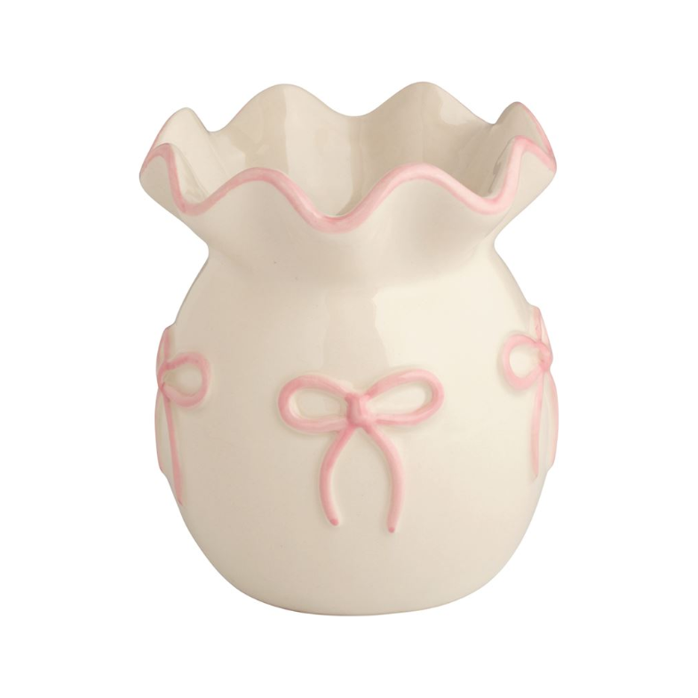  Dainty Bow Ruffle Bud Vase