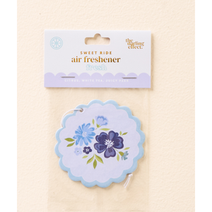 Dainty Floral Navy Car Air Freshener