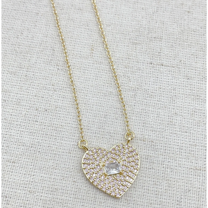 Dainty Pink Heart Necklace