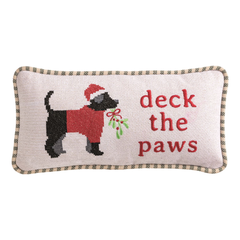 Deck the Paws Needlepoint Pillow