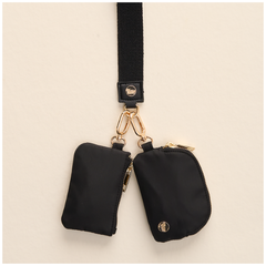 Black Dynamic Duo Pouch Wristlet