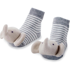 Elephant Rattle Toe Socks