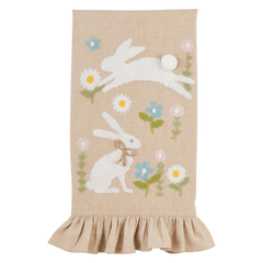 Embroidered Bunnies Towel