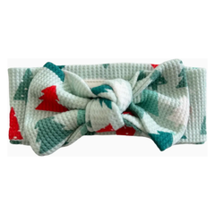 Festive Firs Organic Waffle Knot Bow