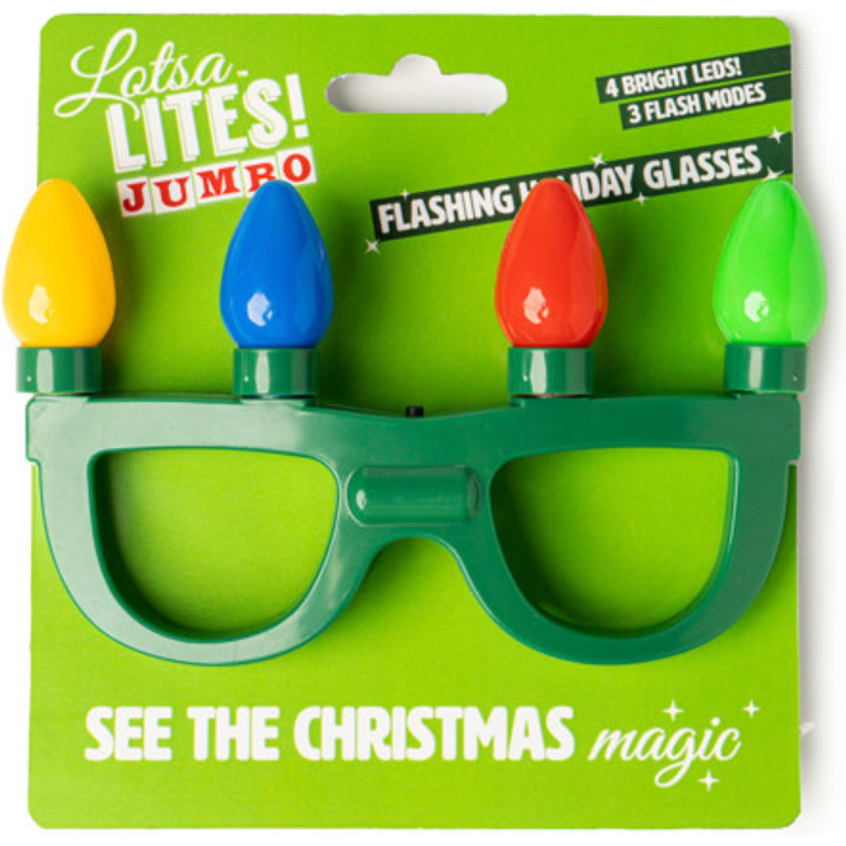 Flashing Holiday Glasses in Package