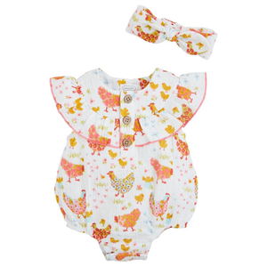 Flower Chicken Bubble & Headband Set