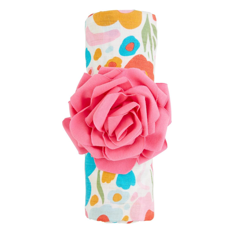 Flower Swaddle & Headband Set