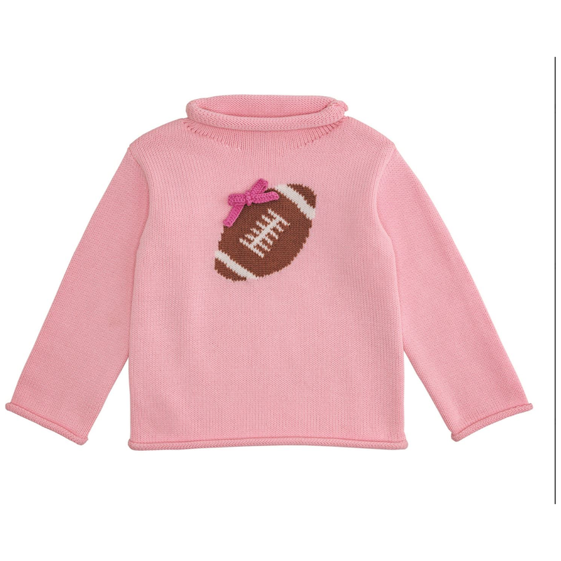 Pink Football Rollneck Sweater
