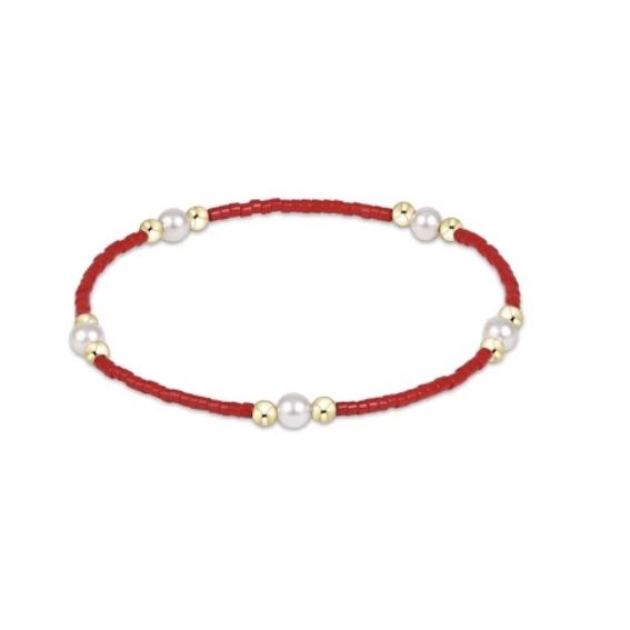 eNewton Gameday Hope Purpose Pearl Bracelet-Red