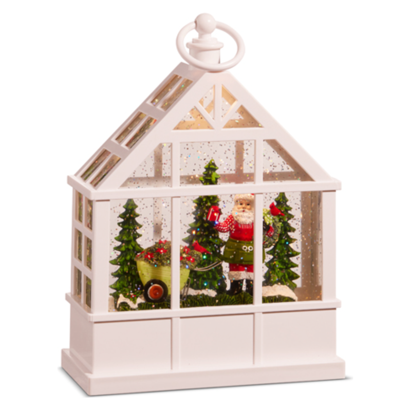 Garden Santa Lighted Water Greenhouse