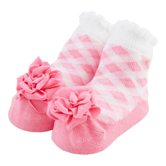 Gingham Flower Baby Socks