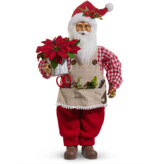 Gingham Gardening Santa