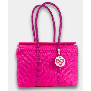 Glimmer Magenta Basket Medium Tote