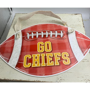 Hanging Go Chiefs Red Football Banner