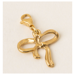 Gold Bow Gold Charm