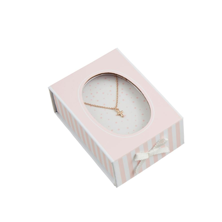 Gold Boxed Cross Necklace