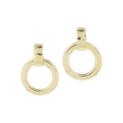 Gold Door Knocker Ring Earrings